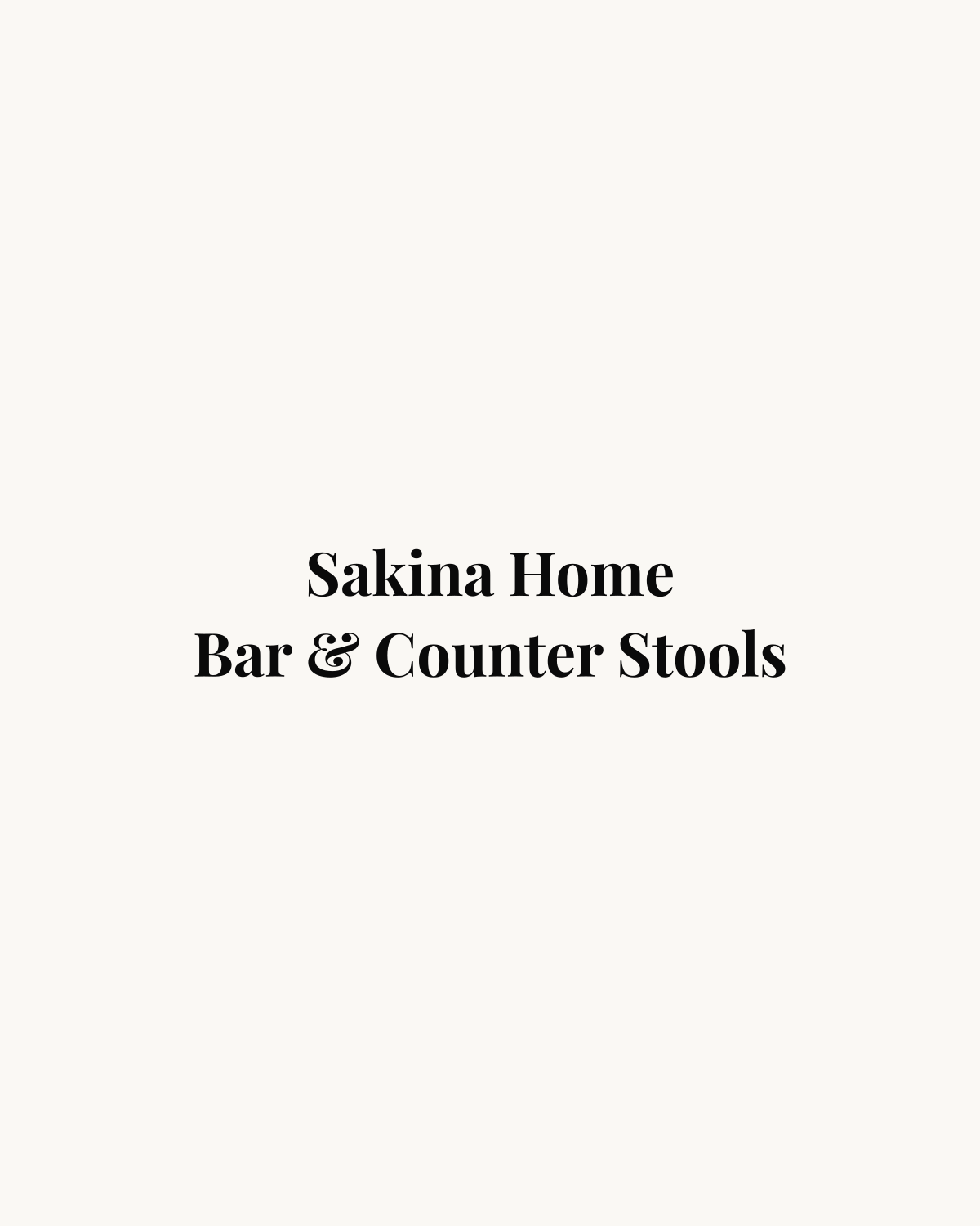 Bar & Counter Stools