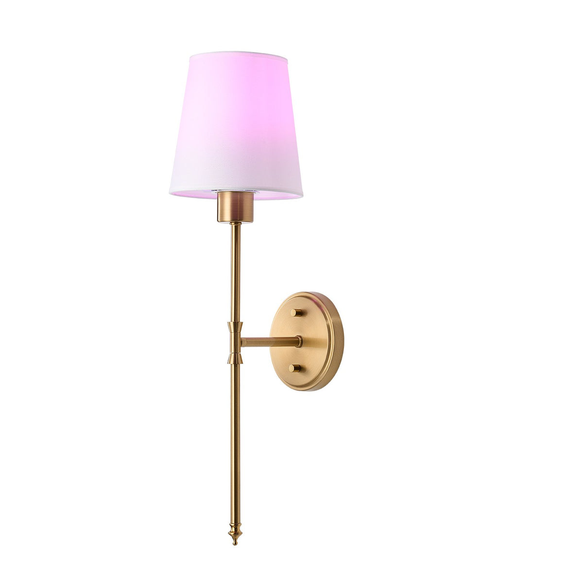 Battery-Operated Wall Sconce with Remote, Wireless, Gold, Set of 2 for Living Room
