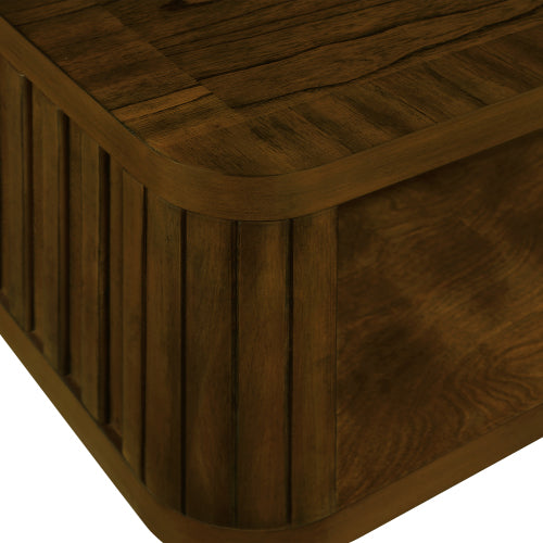 Rectangular Wood Coffee Table, Natural Grain