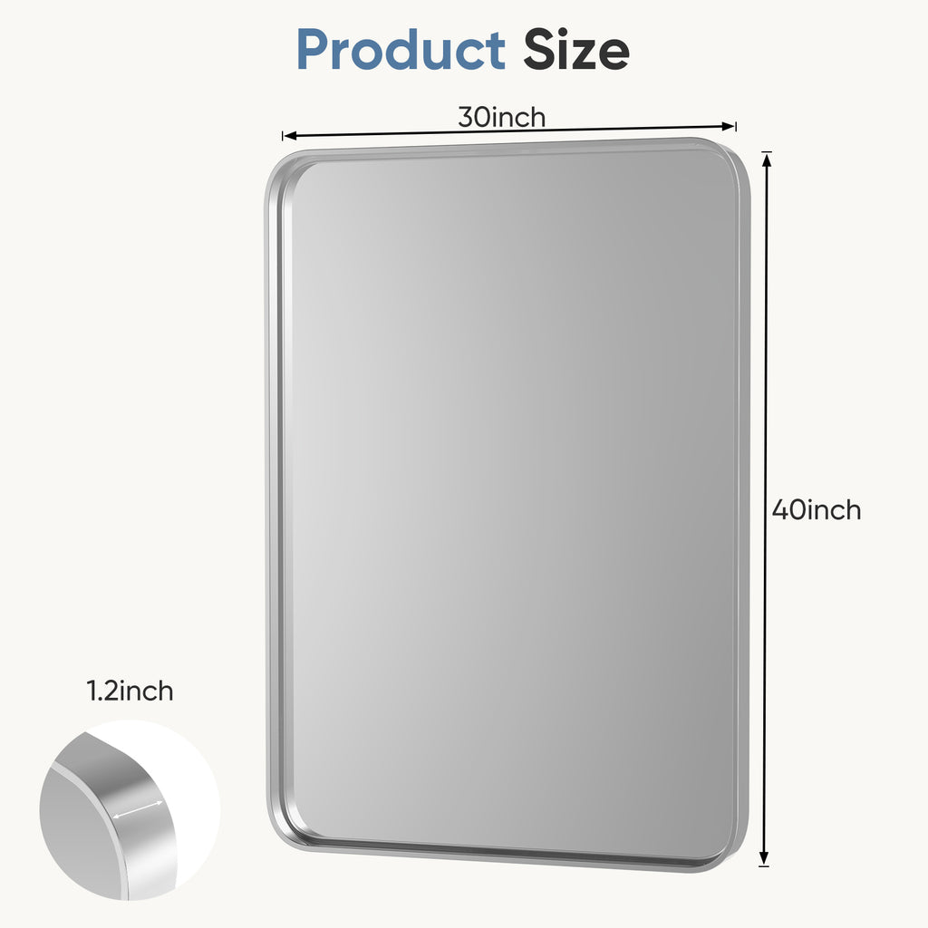 Wall Mirror With Rectangular Metal Frame