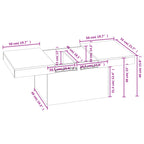 White Coffee Table with Hidden Storage, 39 in