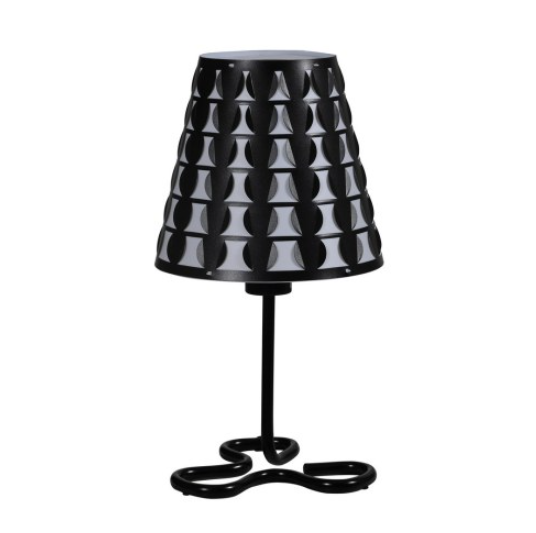 16 Traci Black Geometric Metal Table Lamp