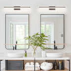 32 Inch Modern LED Bathroom Vanity Light - Sleek Black Metal Wall Ligh