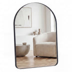Arched Metal Frame Wall Mirror, Modern Bathroom Vanity Mirror Over Sink