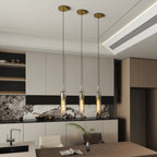 Gold Pendant Light, Modern Brass-Tone Ceiling Fixture
