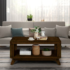 Rectangular Wood Coffee Table, Natural Grain