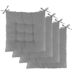 4Pcs Chair Cushion Pads Pillow Soft Tie On Square Sitting Mats