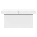 White Coffee Table with Hidden Storage, 39 in