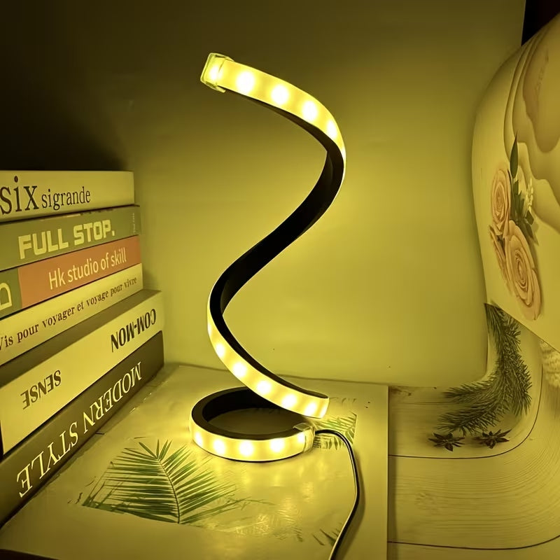 Spiral LED Desk Lamp, Dimmable 3-Color Bedside Light, Set of 2 — detail view 3