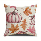 4 Pack Fall Pillow Covers 18x18in Farmhouse Pumpkin Maple Leaf Cushion