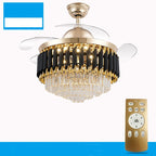 Crystal LED Ceiling Fan Light with Remote, 42 or 48 in