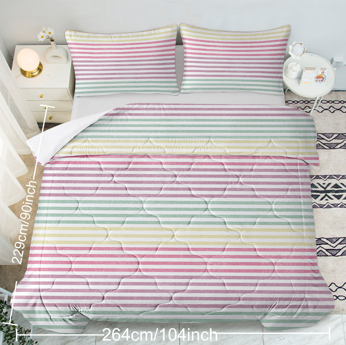 Striped Comforter Set Full Size