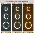 Modern 3-Circle LED Floor Lamp, Dimmable, 3 Color Temperatures