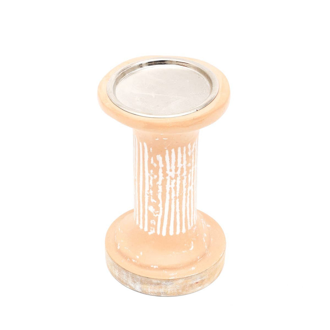 Brown EcoMix Pillar Tall Candle Holder -Sustainable Candle Stand For E