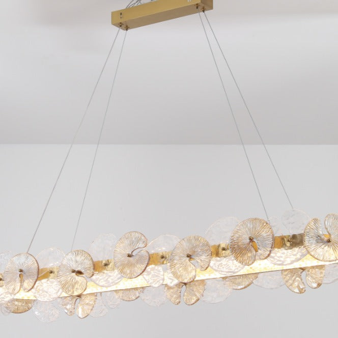 Round Bronze Chandelier, Modern Minimalist, 24 in.