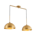 Industrial 2-Light Copper-Finish Iron Pendant, Adjustable, 41 in.