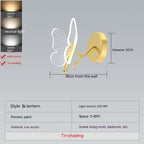 Acrylic Butterfly LED Table Lamp, Gold Base, 16 Inch