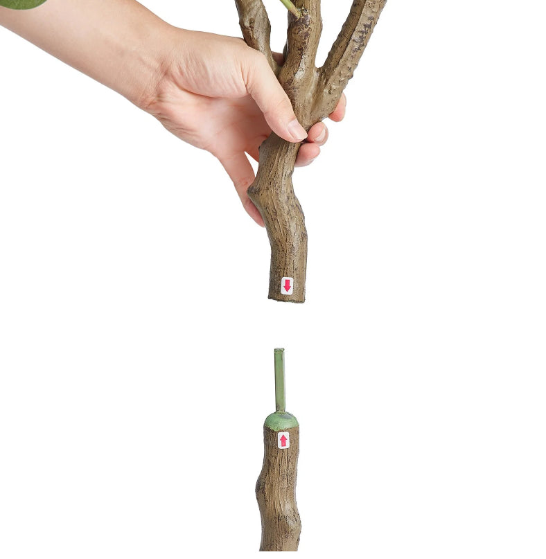 Artificial Eucalyptus Tree, Faux Potted Greenery Floor Plant, Green, for Living Room Corner — detail view 2