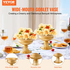 10PCS 16cm/6.3” Wedding Flower Vase Metal Gold Floral Stand For Table