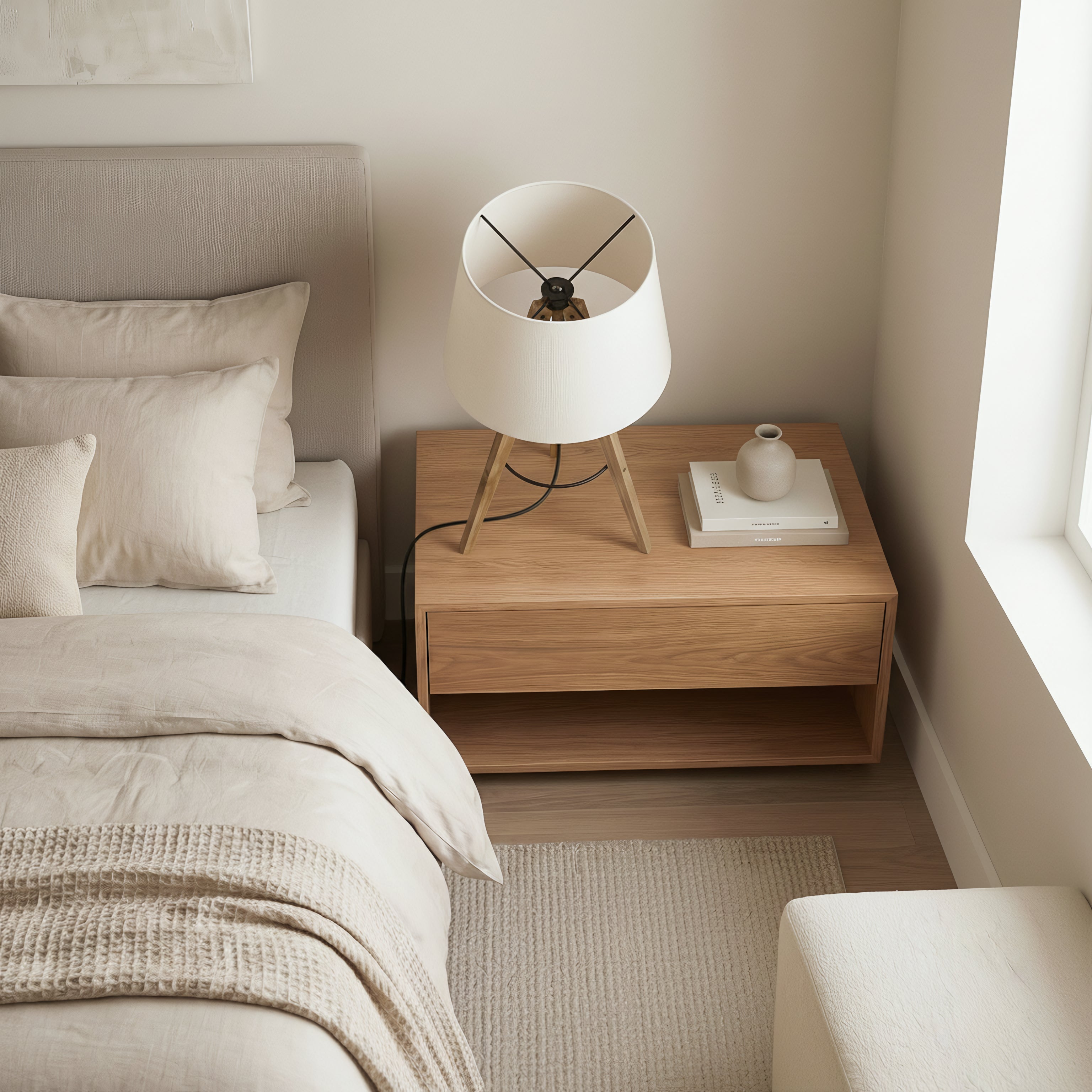 High Quality Hotel European Modern Bed Side Nightstand Decorative Led