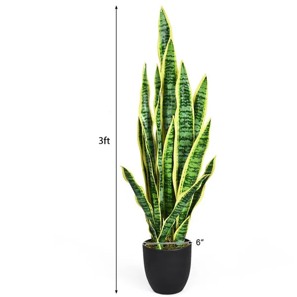 1PC 35.5 Inches Indoor And Outdoor Decoration Fake Snake Plant Artific