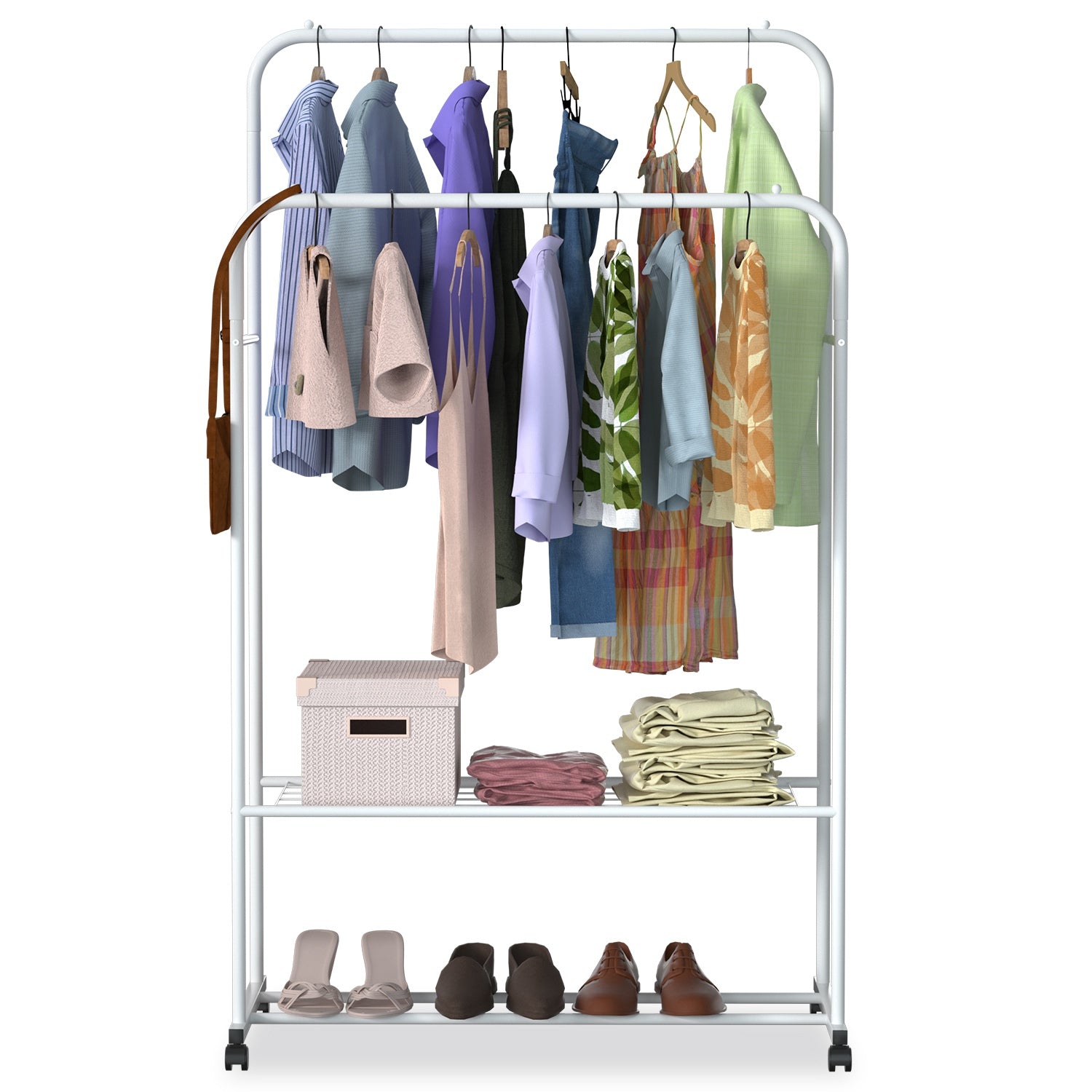 1Pc Garment Hanging Rack Clothing Hanging Rail Pillow Shoe Display Org
