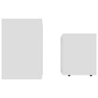 Nesting Coffee Table Set of 2, White Finish
