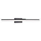 39 Inch Modern LED Bathroom Vanity Light -Sleek Black Metal Wall Light