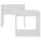 Nesting Coffee Table Set of 2, White Finish