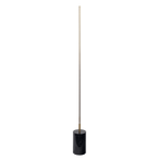 Modern Brass LED Floor Lamp, Faux Marble Base, Gold Finish, On/Off Switch