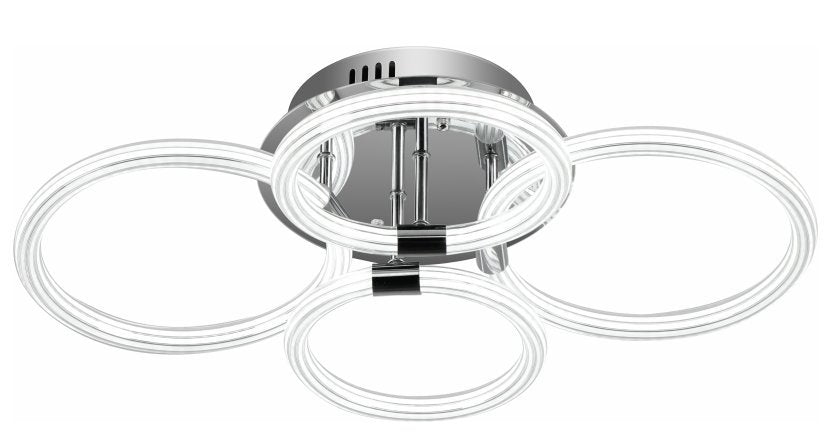 Modern LED Ceiling Light, 4-Head Acrylic Flush Mount