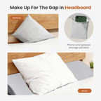 Bed Wedge Pillow With Headboard - High-density Foam Fills The Gap Betw