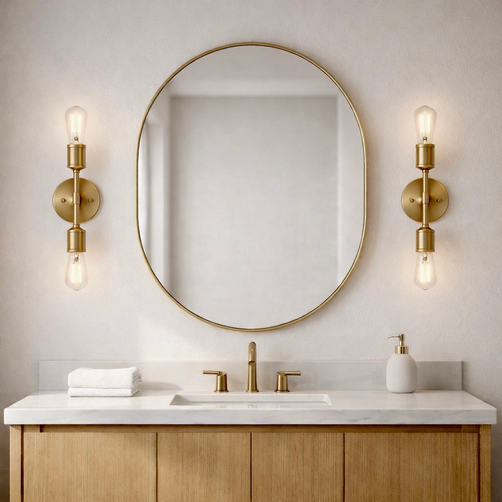 Reverie Double Lights Bathroom Wall Sconce Over Mirror Bedroom Hallway
