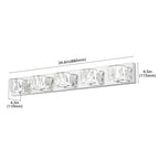 35 Modern Crystal 5-Light LED Wall Sconce -Elegant Chrome Bathroom Van