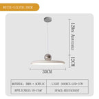 Flying Saucer LED Pendant Light, Retro Disc, Adjustable Drop