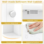 Wall-Mounted Bathroom Mirror Cabinet With Storage Shelves