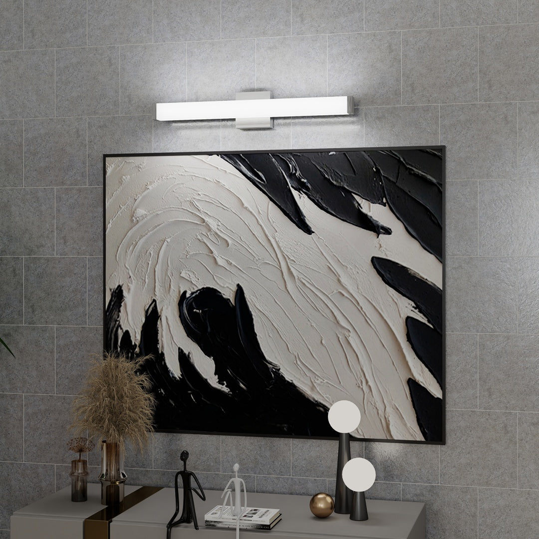 Bathroom Vanity Light Brushed Nickel Square LED 25 Inch 14W 6000K Cool