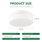Round LED Flush Mount Ceiling Light, 3 Color Modes, Energy-Saving 24W
