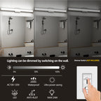 Bathroom Vanity Light Brushed Nickel Square LED 41 Inch 24W 6000K Cool