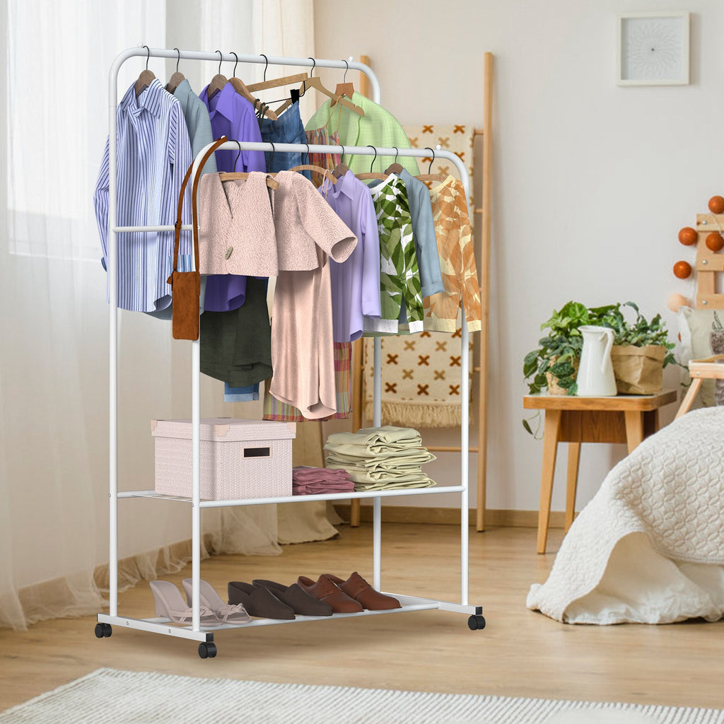 1Pc Garment Hanging Rack Clothing Hanging Rail Pillow Shoe Display Org