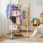 1Pc Garment Hanging Rack Clothing Hanging Rail Pillow Shoe Display Org