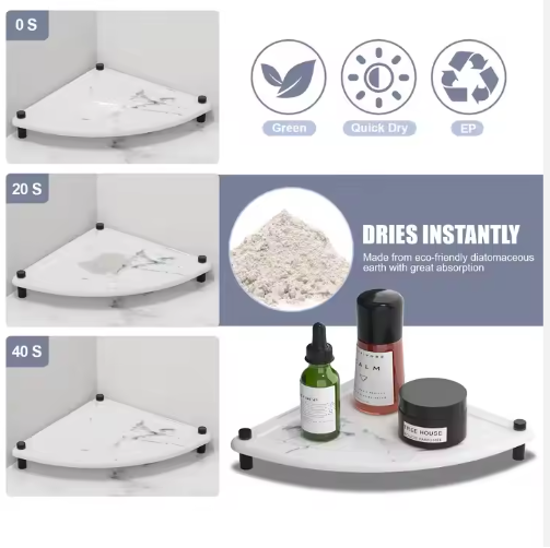 Diatomaceous Earth Sink Tray Stone Home Sink Caddy Kitchen Bathroom In