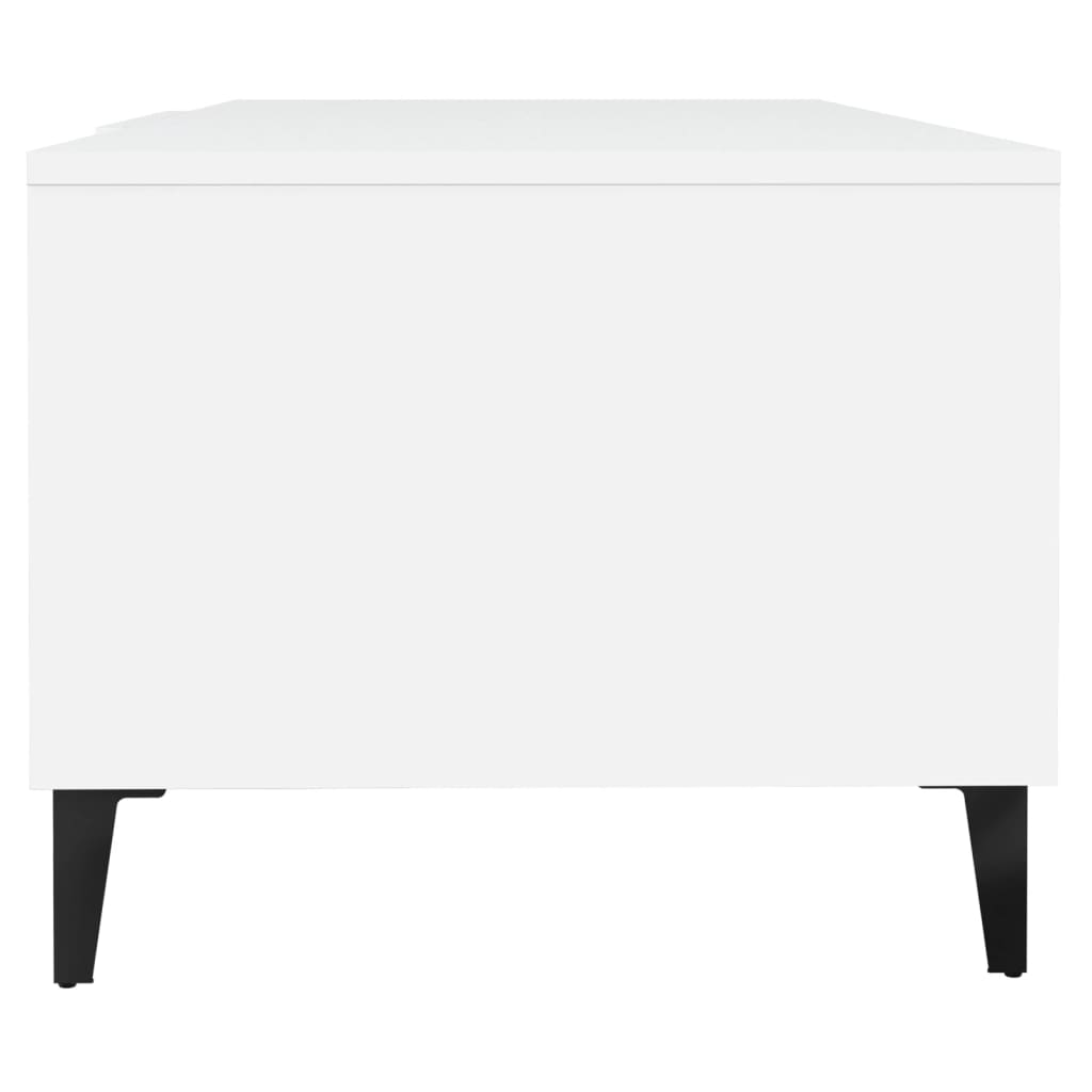 Modern White Coffee Table, 40 in
