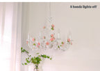 French Wrought Iron Floral Chandelier, 3, 6 or 8 Lights