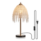 19inch H Elegant Crystal Table Lamp Vintage Waterfall Design With Crys