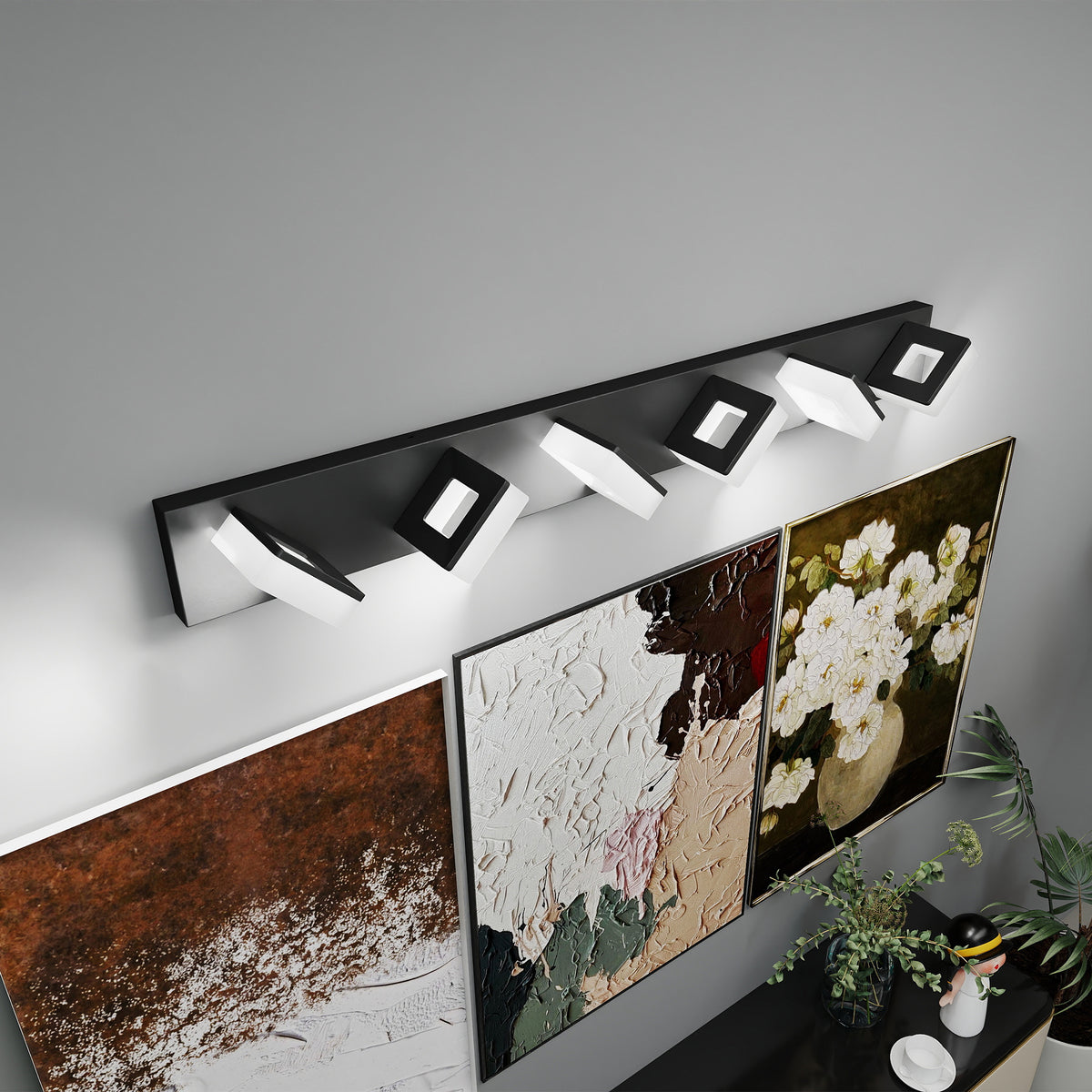 Modern LED 6-Light Bathroom Vanity Light Bar, Sleek Fixture for Bathroom Mirror — detail view 7