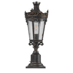 22 H Vintage Crown Outdoor Post Lantern