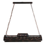 Industrial Iron Chandelier, 4-Light 31 in. or 6-Light 47 in.