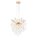 7-Light Gold Tree Branch Crystal Chandelier, 18 In. Wide