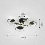 Modern Molecular Glass LED Ceiling Light, 4, 6 or 8 Lights
